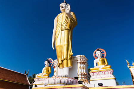 Chiang Mai, Thailand - December, 18, 2022 : Wat Phara That Doi Kham the most famous and important temple at chiang mai thailand.のeditorial素材