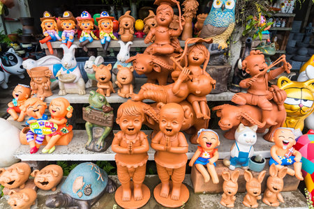 Bangkok, Thailand - January,10, 2024: Statues are used to decorate and beautify gardens.のeditorial素材