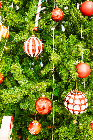 Christmas tree decoration - Vintage filter effect processing style pictures. Christmas backgroundの写真素材