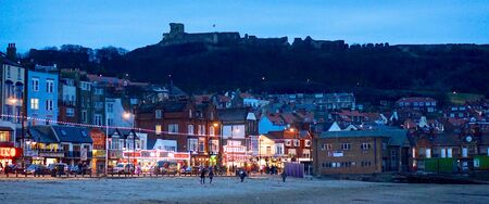 South Bay Lights, Scarborough, United Kingdomの写真素材