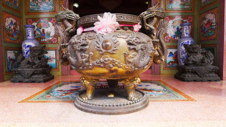 Shrine for Nezha 's Tai Tzu at Chon Buri province thailandの写真素材
