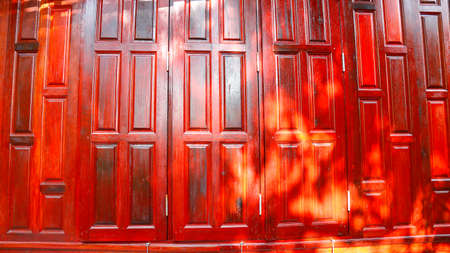 Wood wall pattern Thai traditional house,Thailandの写真素材