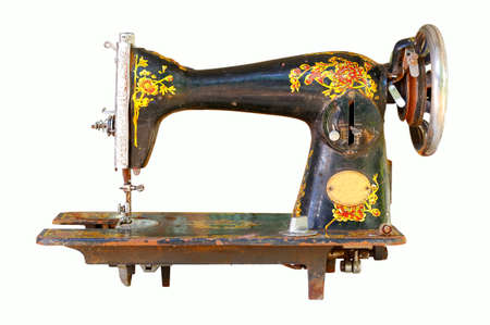 Antique Sewing Heads  made from steel,isolateの写真素材