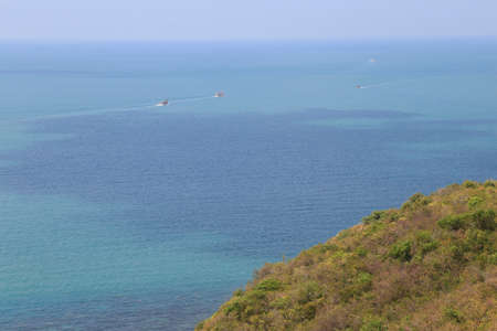 View Of  The Sea from the  Khao Ma Cho is a hill, in Sattahip District,  Chon Buri Province, Thailand.の写真素材