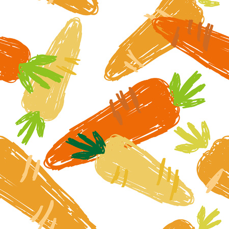 Seamless vector pattern with carrots. Repeating carrots background.のイラスト素材