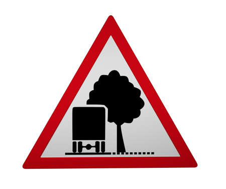 Traffic signs: Insufficient lighting profile, 3d rendering isolated on whiteの写真素材