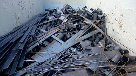 Steel and iron remainsの写真素材