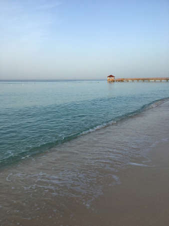 Sandy beach in the Dominican Republic from the island of Saonaの写真素材