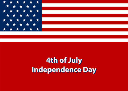 Independence Day background with American flag.のイラスト素材
