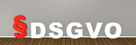 DSGVO Basic Regulation, Concept. 3d renderingの写真素材