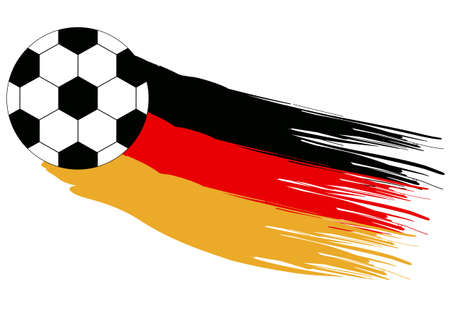motif for Germany. With football and flag. EPS 10 Vector fileのイラスト素材