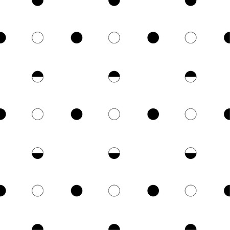 Seamless pattern with circles in black and white. Vector file eps 10のイラスト素材