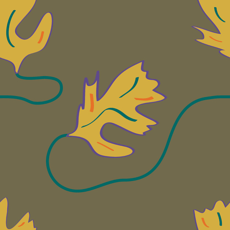 Seamless leaf pattern in autumn colors. Vector file eps 10のイラスト素材