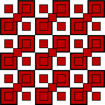seamless pattern of squares in red, black, white. Vector file eps 10のイラスト素材