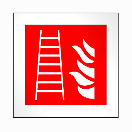 Fire protection mark according to the current form of ASR A1.3: fire escape. 2d renderingの写真素材