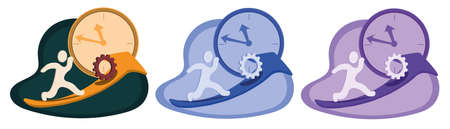 Concept for increasing productivity, scheduling and time management. Vector graphicのイラスト素材