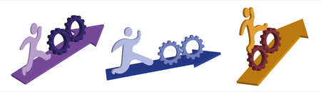 Concept for increasing productivity, scheduling and time management. Vector graphicのイラスト素材