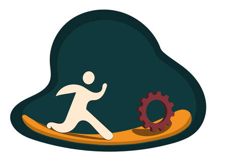 Concept for increasing productivity, scheduling and time management. Vector graphicのイラスト素材