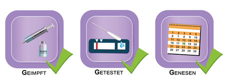 Hand holds mobile phone with digital certificate of vaccination. vectorのイラスト素材