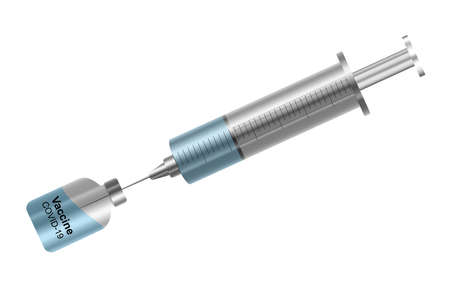 Hand holds mobile phone with digital certificate of vaccination. vectorのイラスト素材