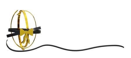 Background image with abstract Easter egg and copy space in black and gold colors. 3d renderingの写真素材