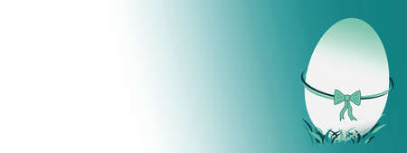 Background image with Easter egg in emerald tones. Vector files eps 10のイラスト素材