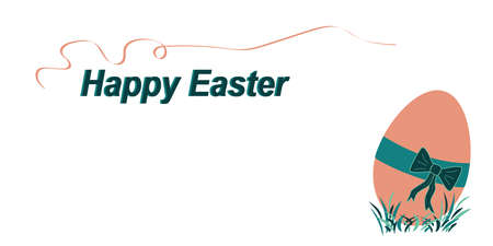 Background image with Easter egg and the text Happy Easter. Vector files eps 10のイラスト素材