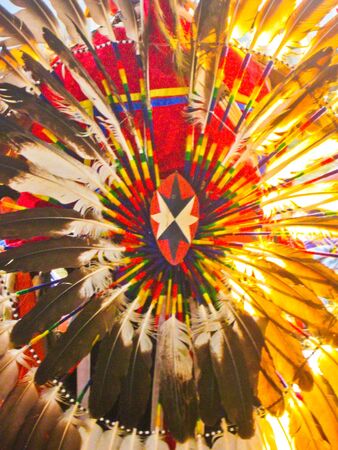 headress made from real feathers