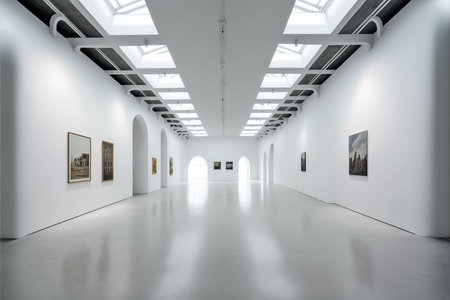 Museum of modern art, expo hall, printable renderの素材