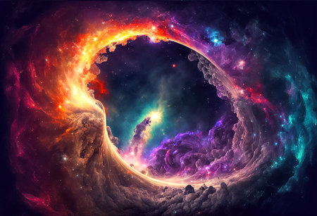 Cosmic art, nebula space, galaxy wallpaperの素材