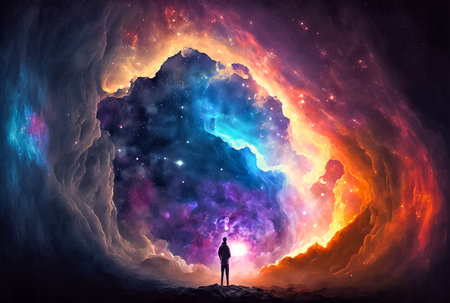 Nebula, infinite space universe, cosmic wallpaper or backgroundの素材