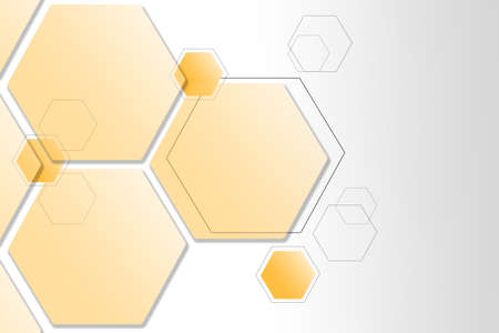 abstract blue bee hive hexagon and space background.の写真素材