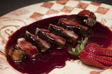 duck in red currant sauceの写真素材