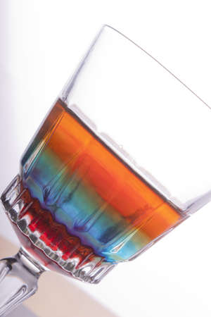 rainbow in a glassの写真素材