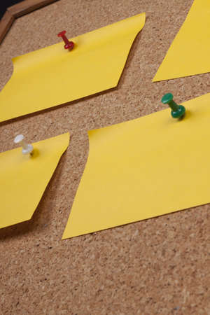 Post It Notes On Cork Boardの写真素材