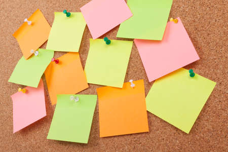 Post It Notes On Cork Board