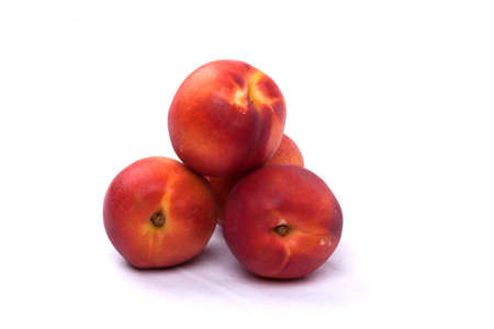 Nectarine on a white background.の写真素材