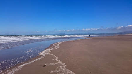 Beach in Harlech, Wales, United Kingdomの写真素材