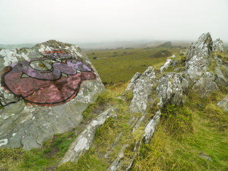 landscape and graffitisのeditorial素材