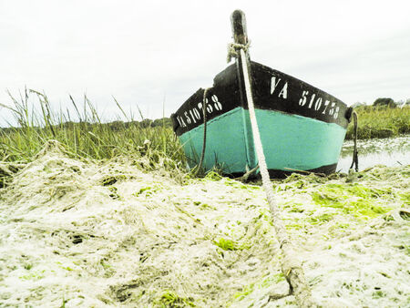 boat on the beachのeditorial素材