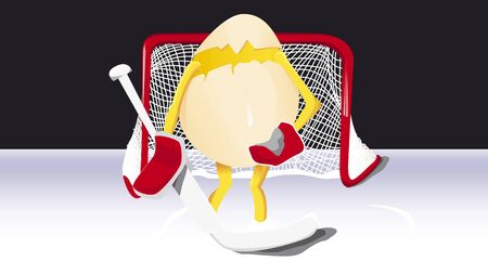 Egg on rinkのイラスト素材