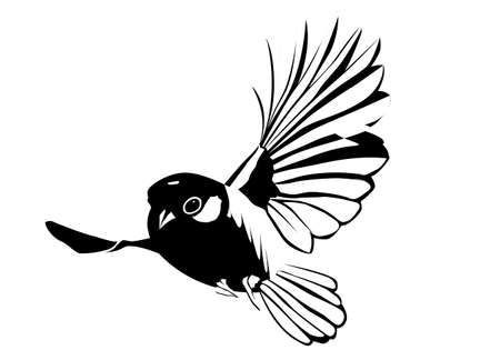 A small pit in black and white vectorのイラスト素材