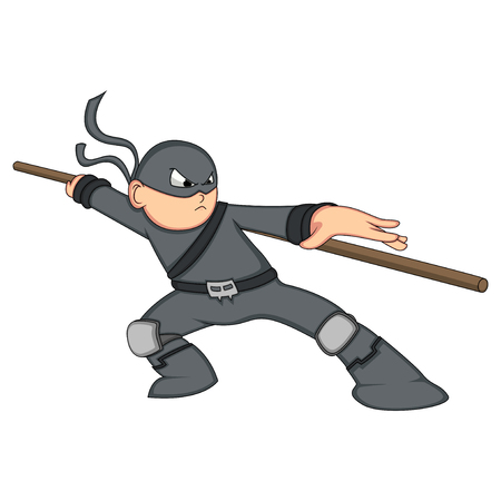 Cute Ninja Cartoonの写真素材