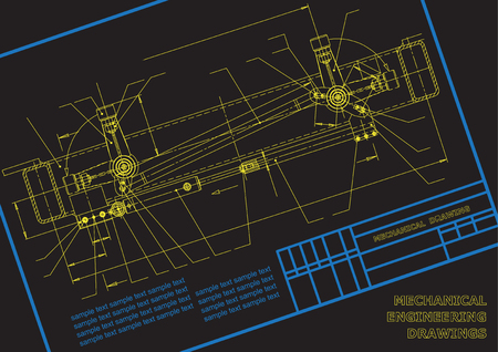 Subject vector background. Mechanical Engineering. Technical illustration. Frameのイラスト素材