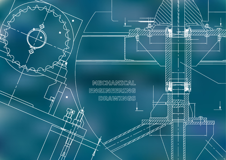 Blueprints of mechanical construction.のイラスト素材
