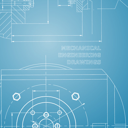 Mechanics. Technical design. Engineering style. Mechanical. Blueのイラスト素材