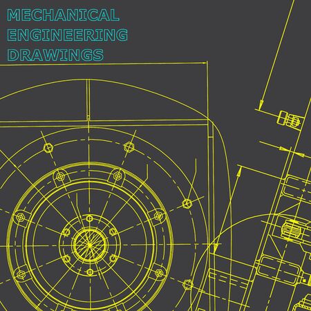 Blueprint. Corporate Identity. Vector engineering illustration. Cover, flyer, banner, Grayのイラスト素材