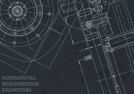 Corporate Identity. Blueprint. Vector engineering illustration. Cover, flyer, banner, background. Instrument-makingのイラスト素材