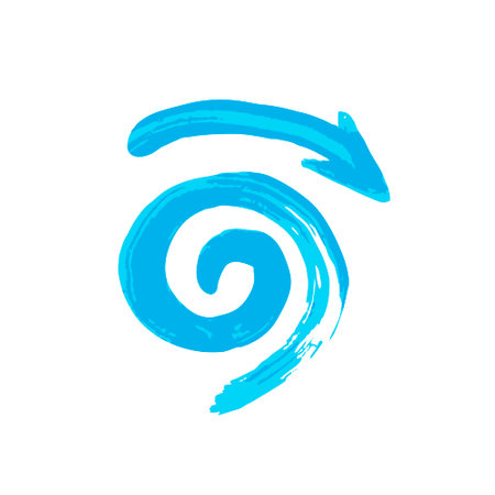Clouds icon. Hand drawing paint, brush drawing. Isolated on a white background. Doodle grunge style icon. Outline, cartoon illustrationのイラスト素材