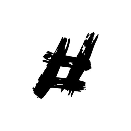 Hand drawing paint, brush drawing. Isolated on a white background. Doodle grunge style icon....